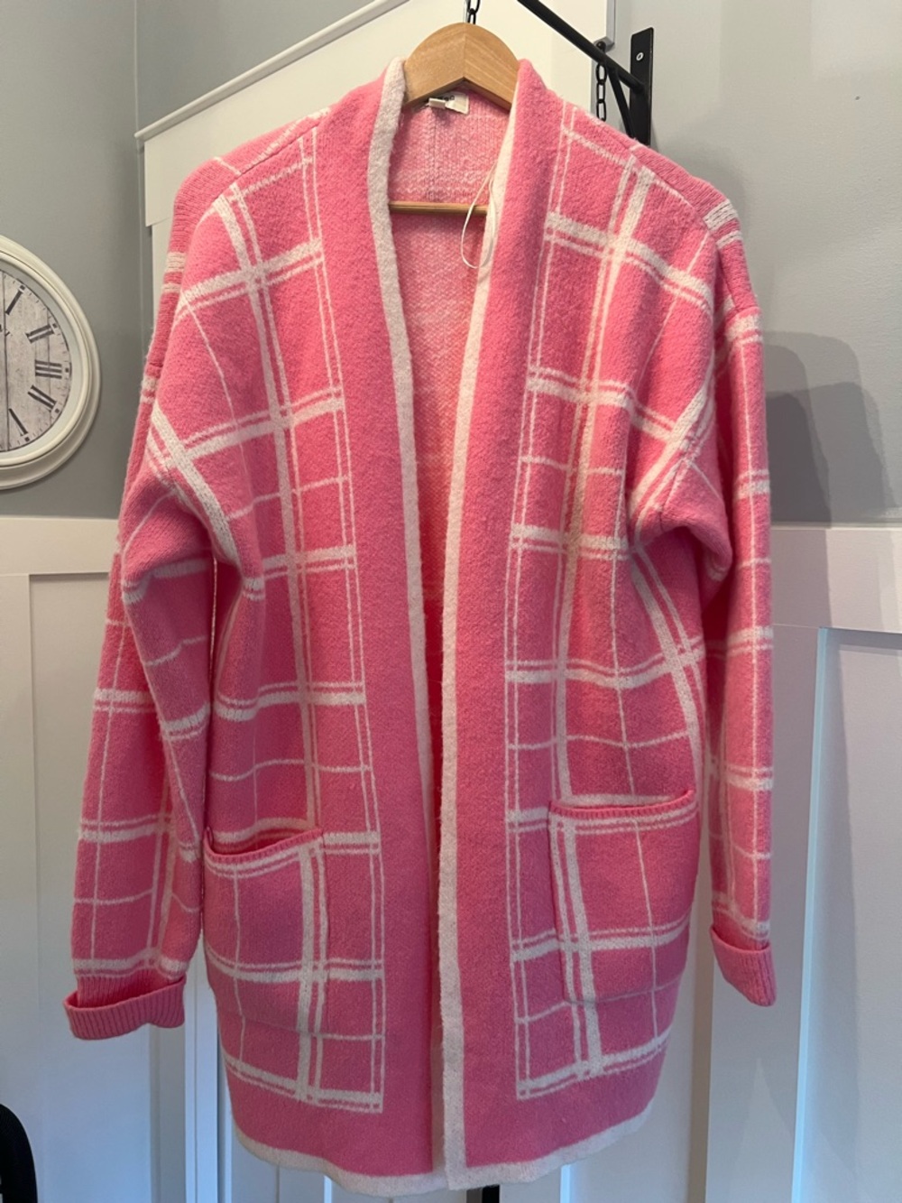 Umgee pink and white cardigan